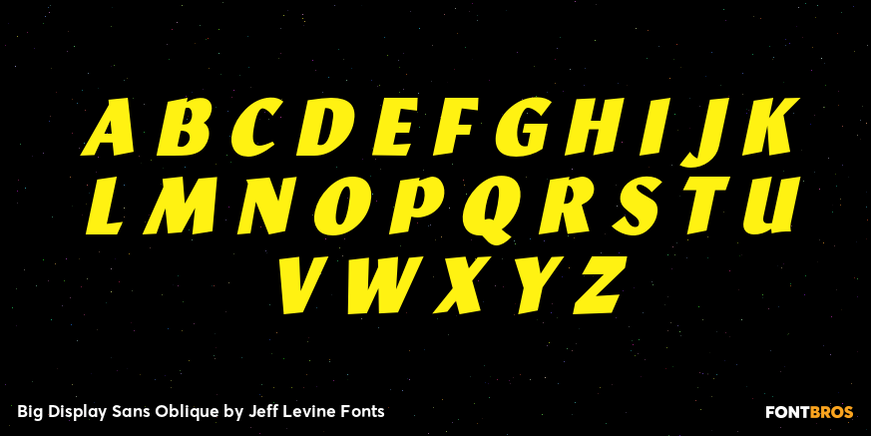 Big Display Sans Oblique Font Poster #2