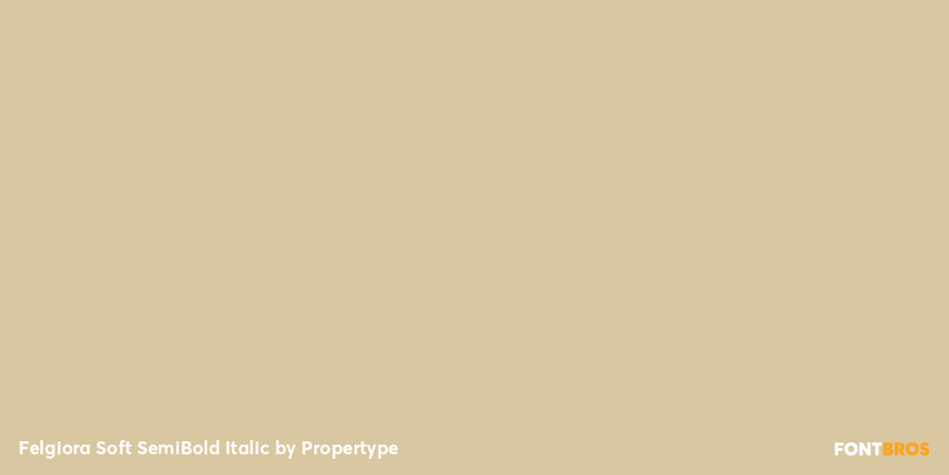 Felgiora Soft Semi Bold Italic Font Poster #4