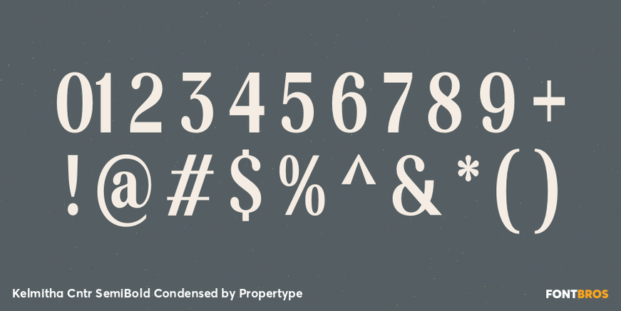 Kelmitha Contrast Semi Bold Condensed Font Poster #4