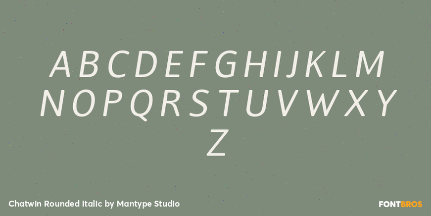 Chatwin Rounded Italic Font Poster #2