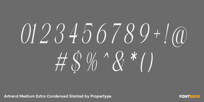 Artrend Medium Extra Condensed Slanted Font Poster #4