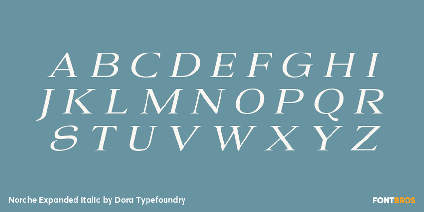 Norche Expanded Italic Font Poster #2