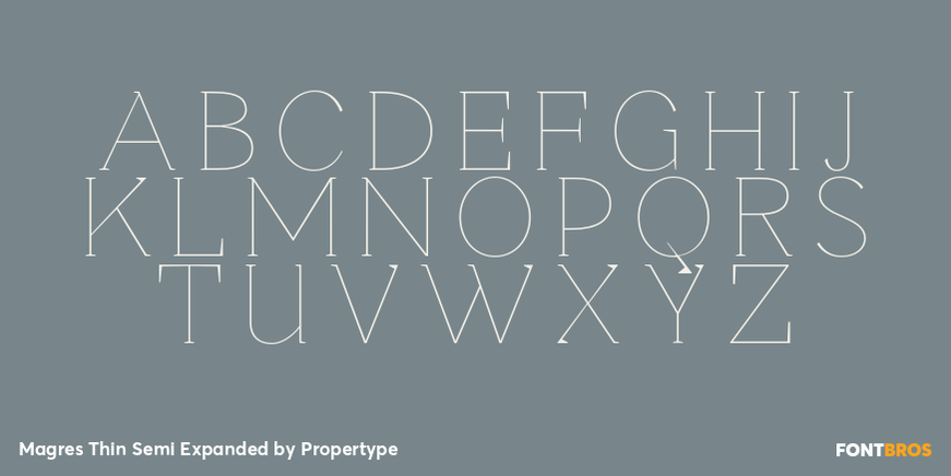Magres Thin Semi Expanded Font Poster #2