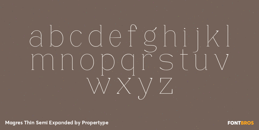 Magres Thin Semi Expanded Font Poster #3