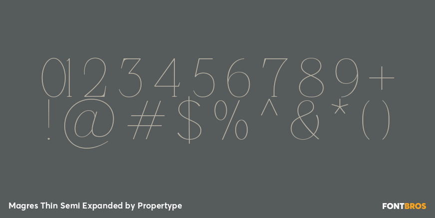 Magres Thin Semi Expanded Font Poster #4