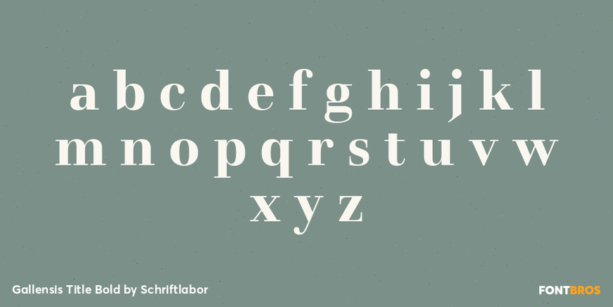 Gallensis Title Bold Font Poster #3
