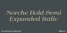 Norche Bold Semi Expanded Italic Thumbnail #1