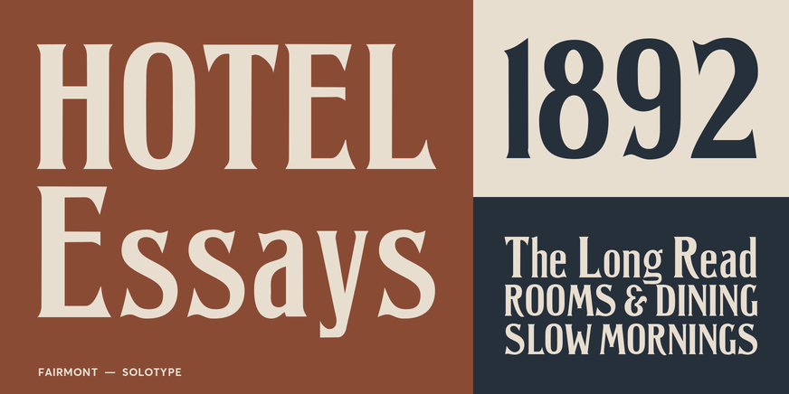 Fairmont Font Poster #3