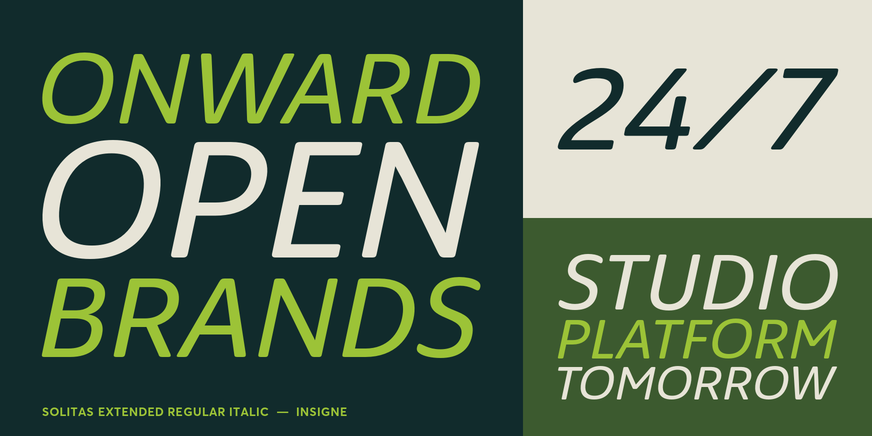 Solitas Extended Regular Italic Font Poster #3