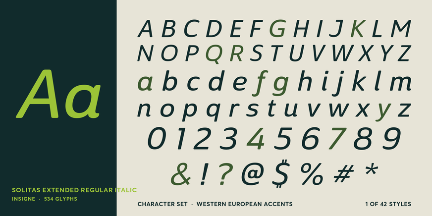 Solitas Extended Regular Italic Font Poster #4
