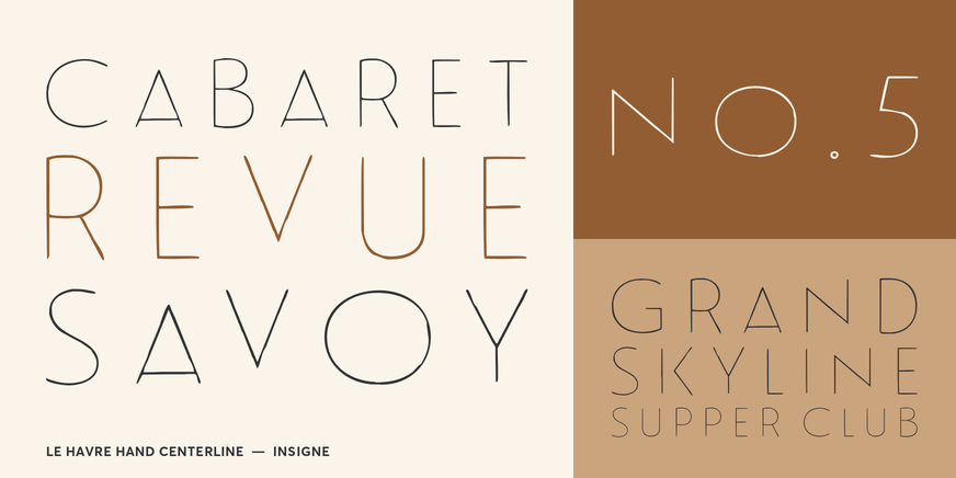 Le Havre Hand Centerline Font Poster #3
