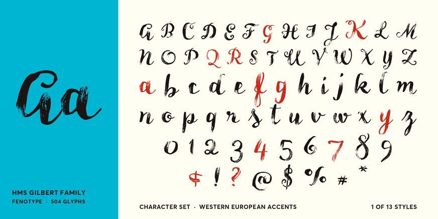 HMS Gilbert Dry Brush Font Poster #4