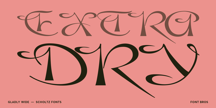 Gladly Wide Font Poster #2