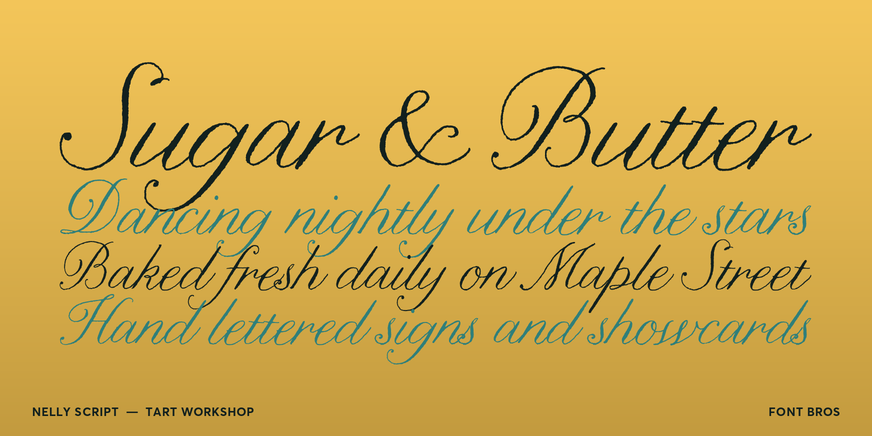 Nelly Script Font Poster #2