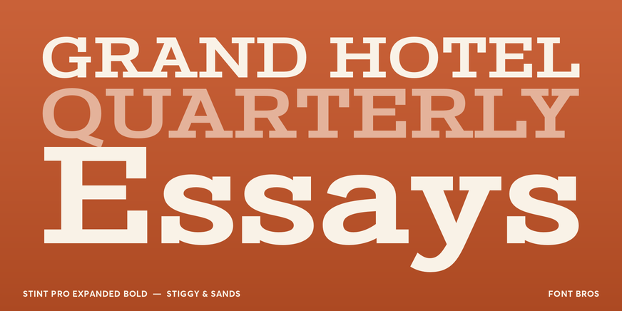 Stint Pro Expanded Bold Font Poster #2