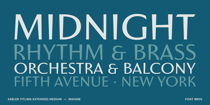 Sabler Titling Extended Medium Font Poster #2