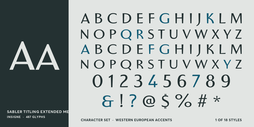 Sabler Titling Extended Medium Font Poster #4