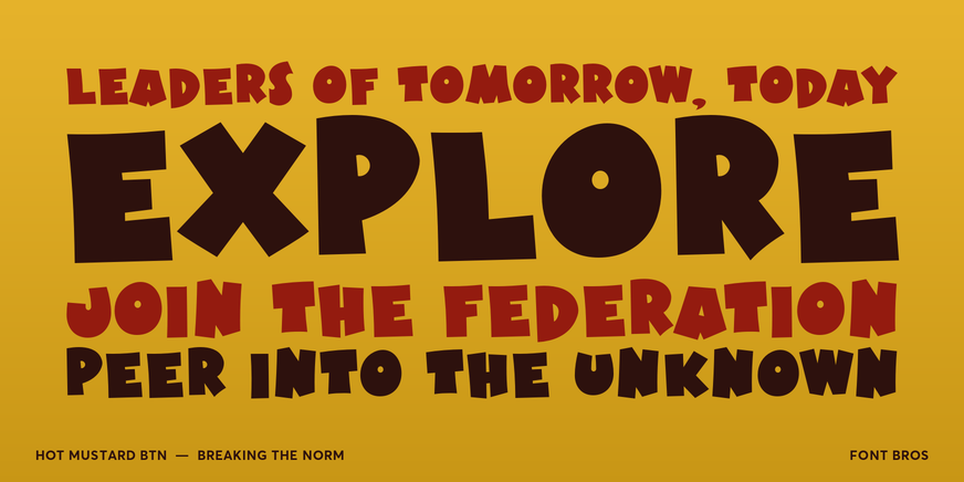 Hot Mustard BTN Font Poster #2