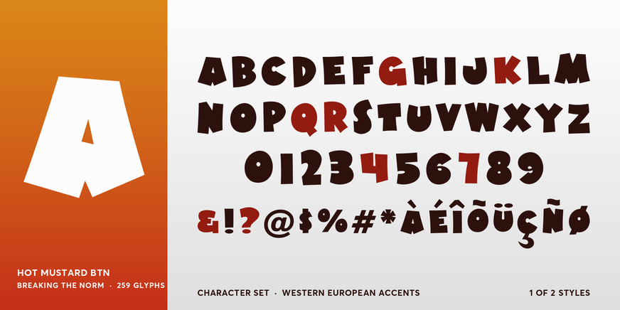 Hot Mustard BTN Font Poster #4