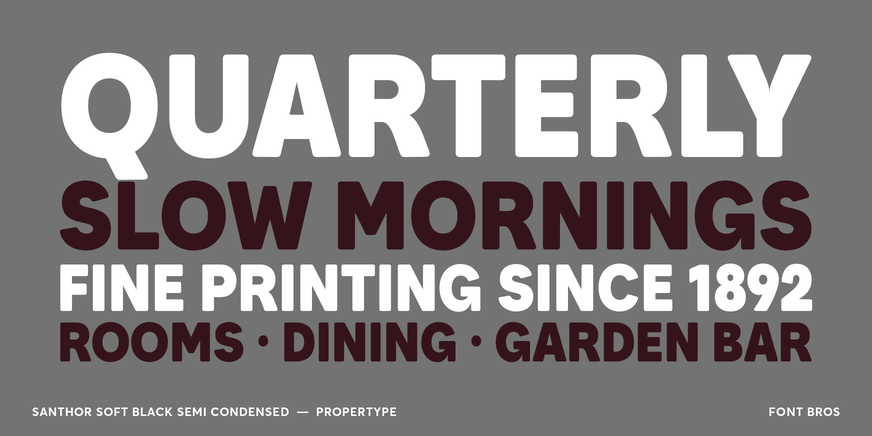 Santhor Soft Black Semi Condensed Font Poster #2