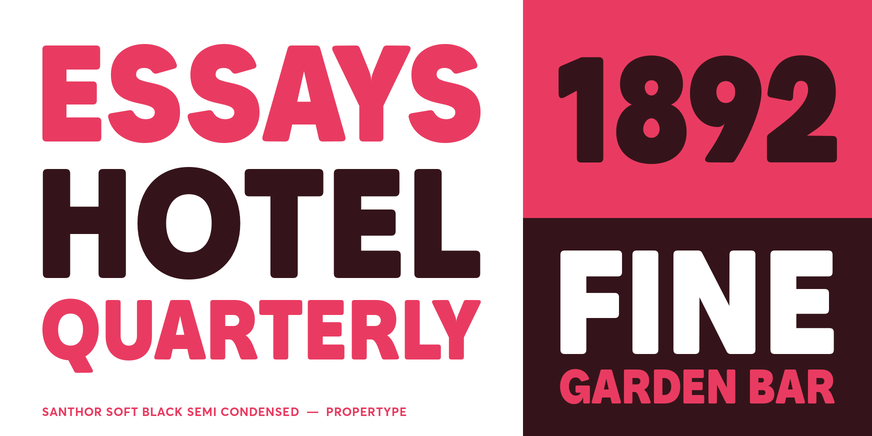 Santhor Soft Black Semi Condensed Font Poster #3