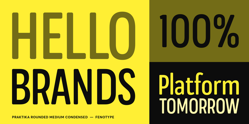 Praktika Rounded Medium Condensed Font Poster #3