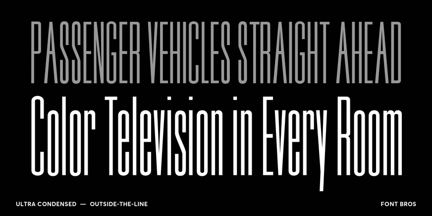 Ultra Condensed Font Poster #2