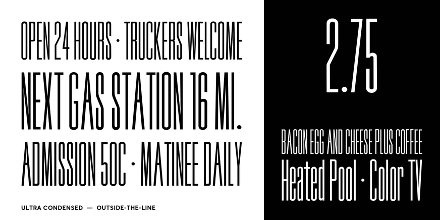 Ultra Condensed Font Poster #3