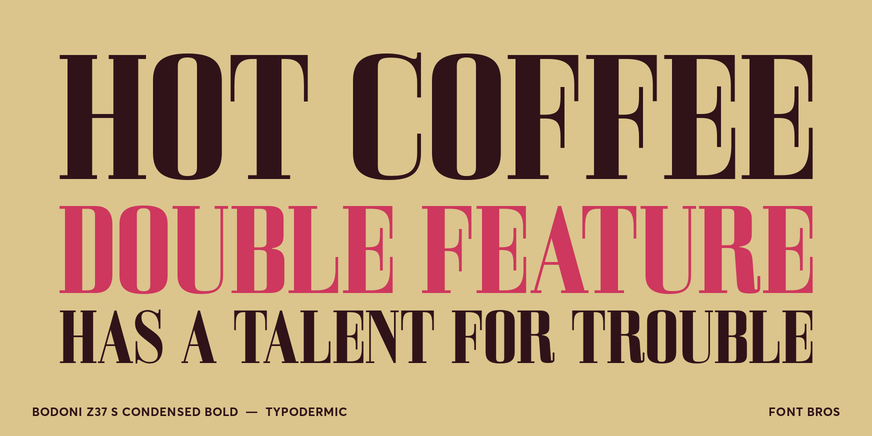 Bodoni Z37 S Condensed Bold Font Poster #2