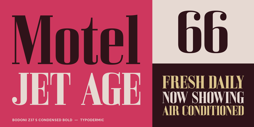 Bodoni Z37 S Condensed Bold Font Poster #3