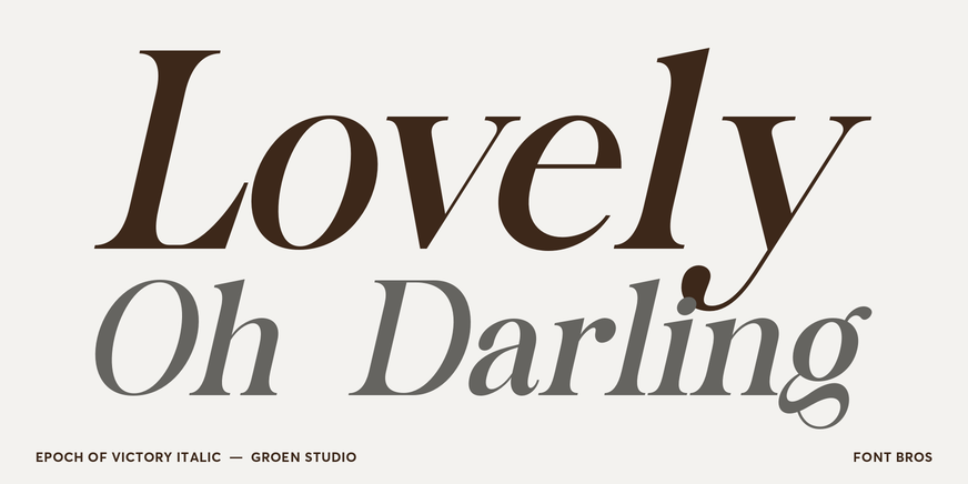 Epoch of Victory Italic Font Poster #2
