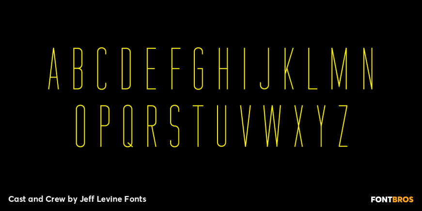 Cast and Crew Font Poster #3