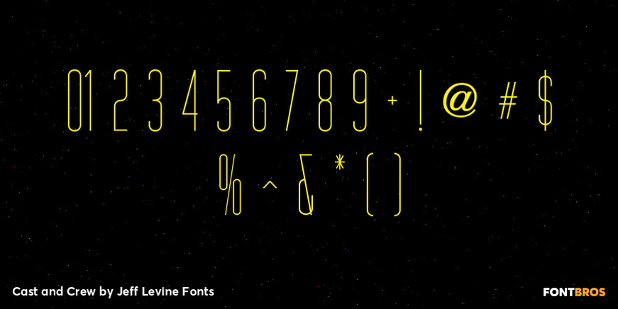 Cast and Crew Font Poster #4
