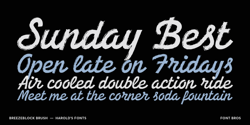 Breezeblock Brush Font Poster #2