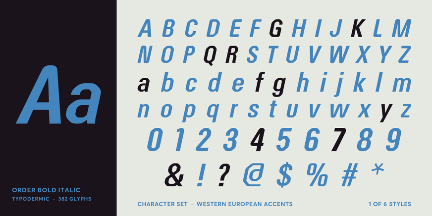 Order Bold Italic Font Poster #4