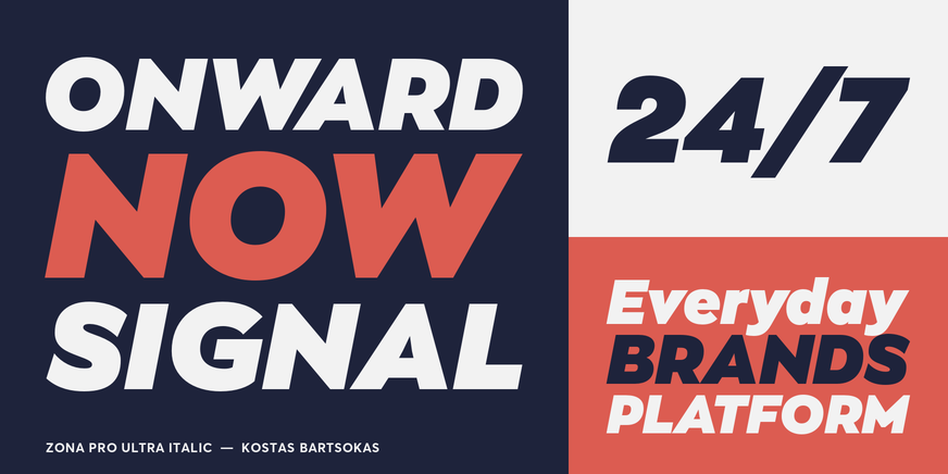 Zona Pro Ultra Italic Font Poster #3
