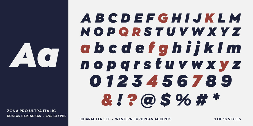 Zona Pro Ultra Italic Font Poster #4