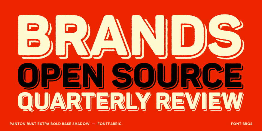 Panton Rust ExtraBold Base Shadow Font Poster #2