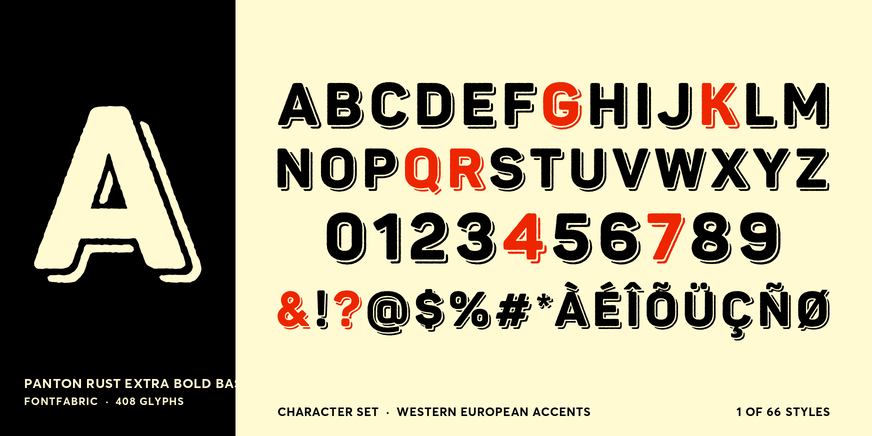 Panton Rust ExtraBold Base Shadow Font Poster #4
