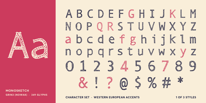 Monosketch Font Poster #4
