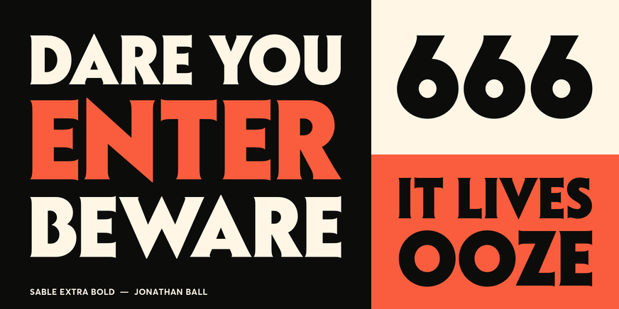 Sable Extra Bold Font Poster #3