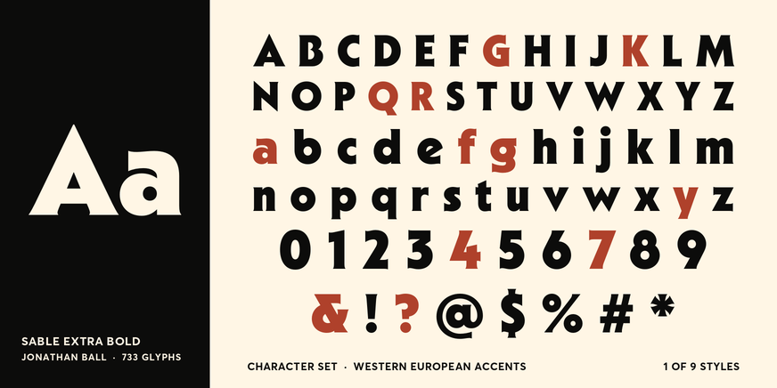 Sable Extra Bold Font Poster #4