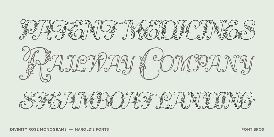 Divinity Rose Monograms Font Poster #2