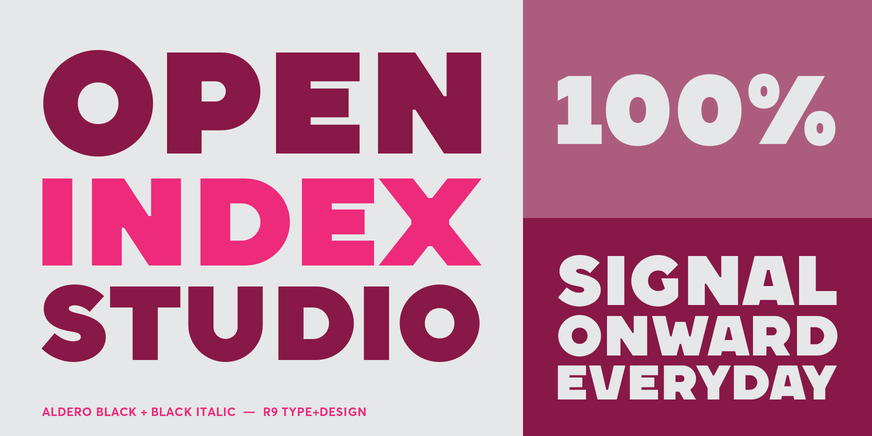 Aldero Black + Black Italic Font Poster #3