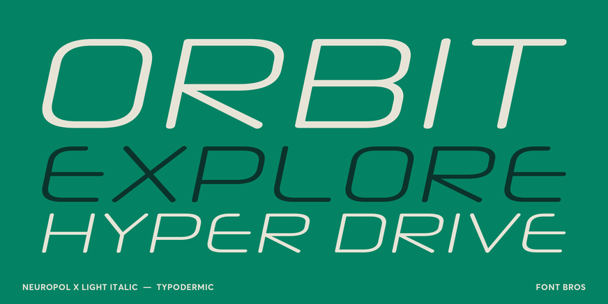 Neuropol X Light Italic Font Poster #2