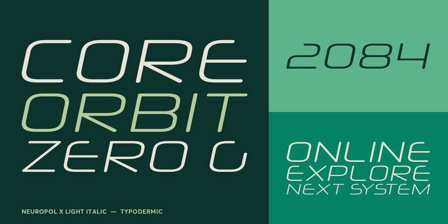 Neuropol X Light Italic Font Poster #3