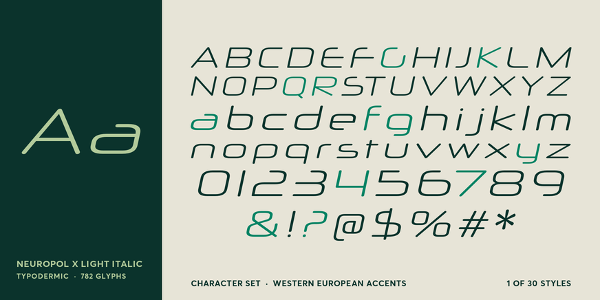 Neuropol X Light Italic Font Poster #4