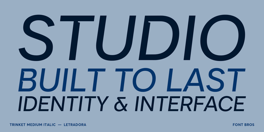 Trinket Medium Italic Font Poster #2