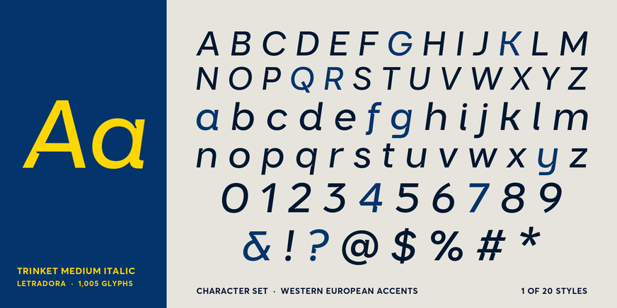 Trinket Medium Italic Font Poster #4