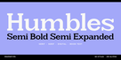 Humbles Semi Bold Semi Expanded Thumbnail #1